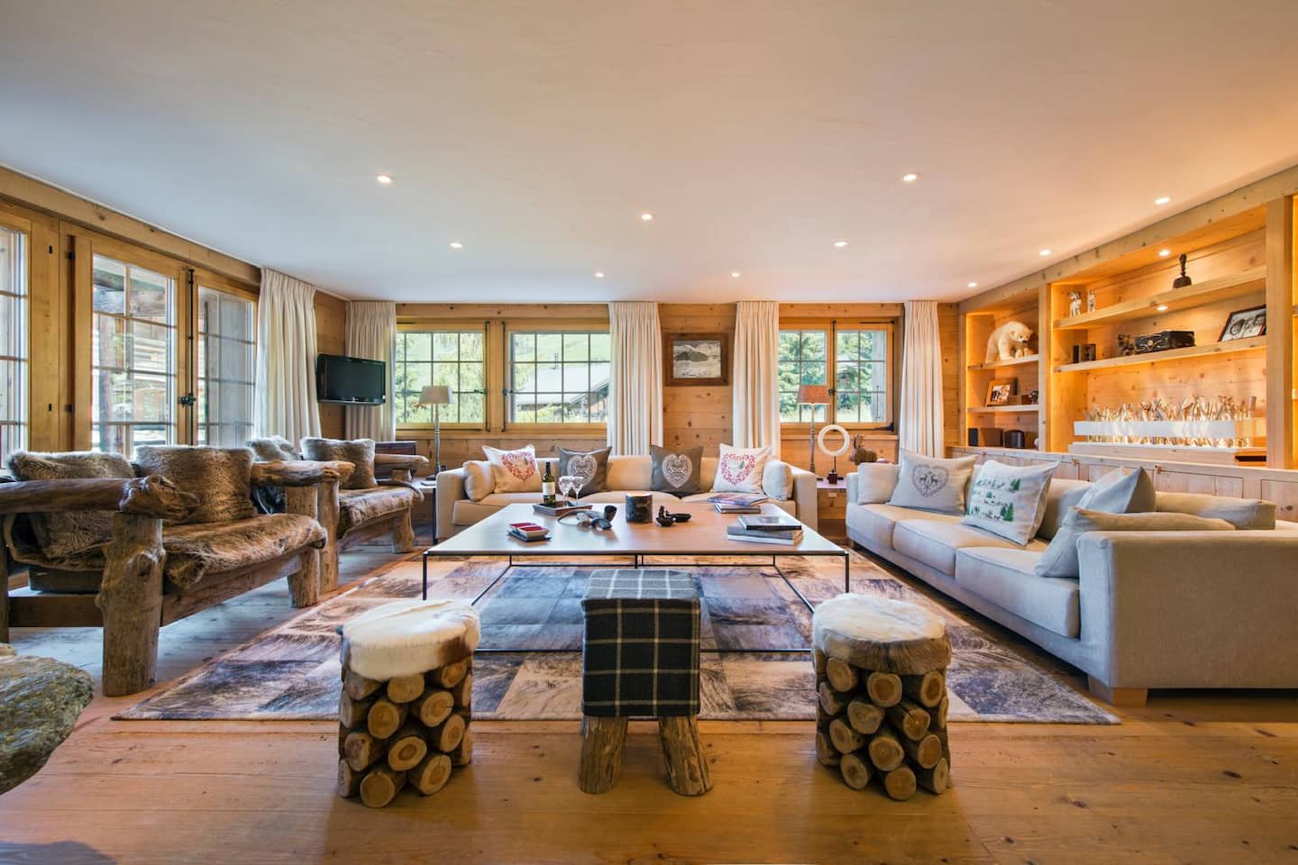 Living room at Chalet Briethorn