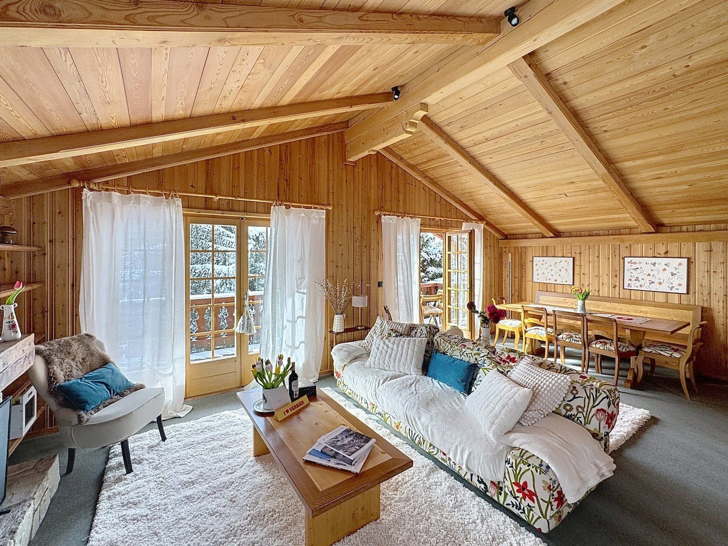 Living room at the Hameau chalet
